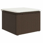 Garten-Sofa-Set mit Kissen mit Speicher 9 pcs Braun Poly Rattan