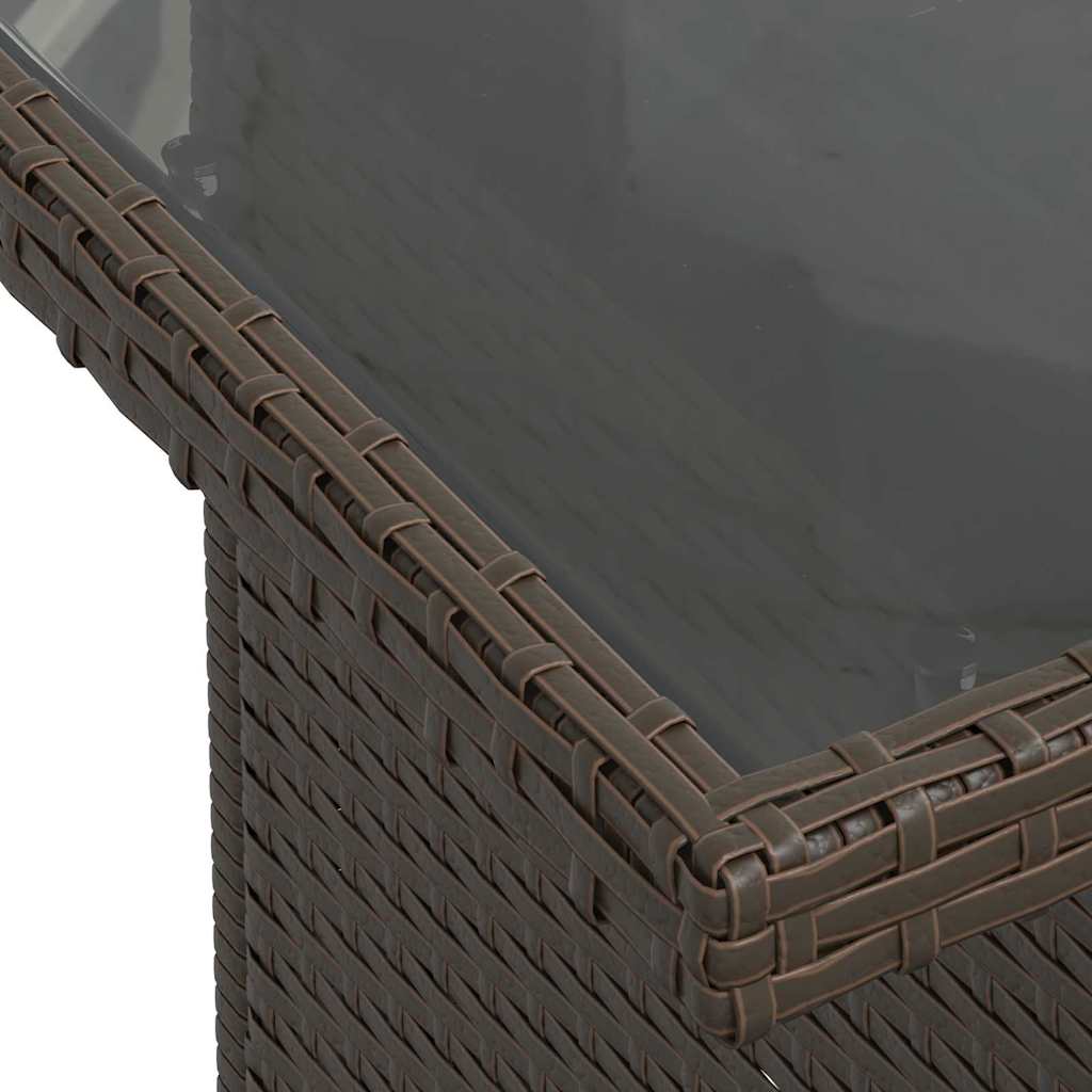 Gartensofa-set mit Kissen mit Speicher 6 pcs Braun Poly Rattan
