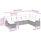 Sofa Set mit Kissen mit Speicher Beige und Creme Poly-Rattan