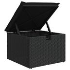 Gartensofa-set mit Kissen 6 pcs Schwarz Poly-Rattan