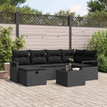 Gartensofa-set mit Kissen mit Speicher Poly-Rattan