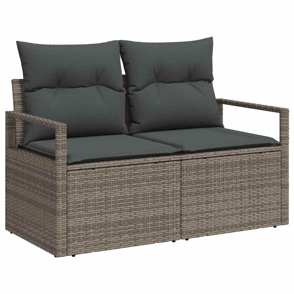 Sofa Set mit Kissen 5 pcs Poly-Rattan