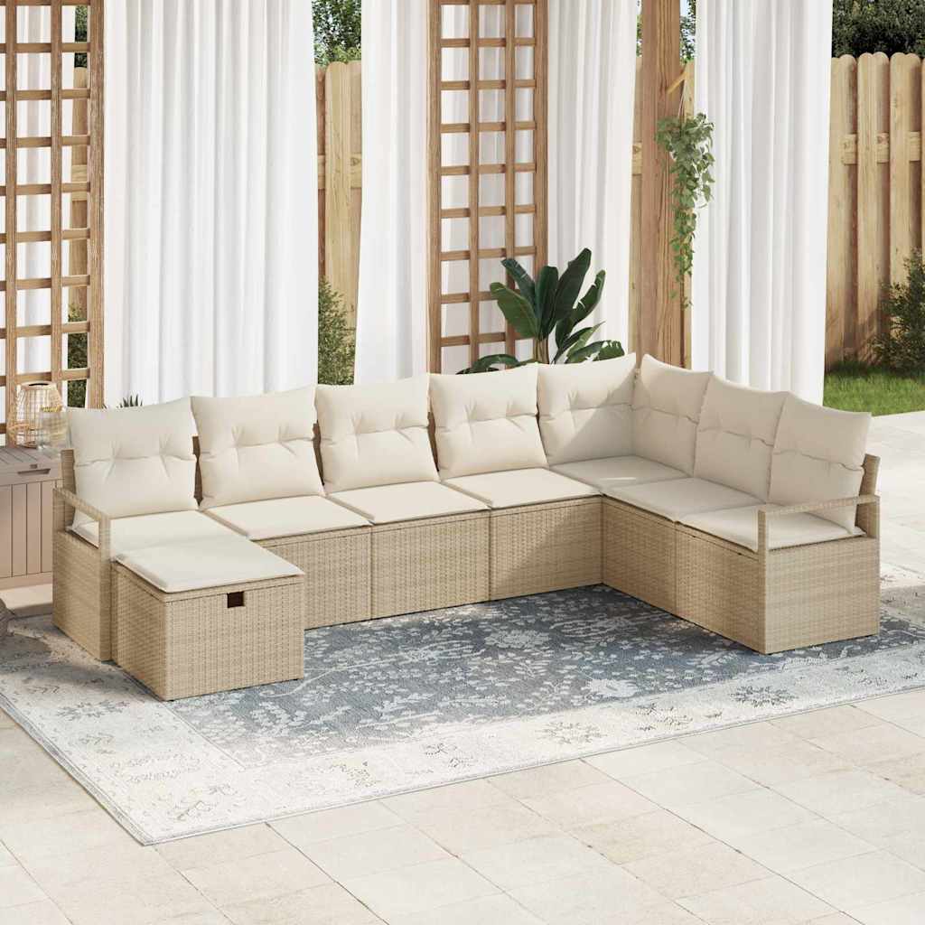 Sofa Set mit Kissen 5 pcs Poly-Rattan