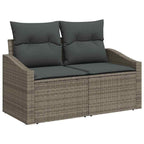 Sofa Set mit Kissen 4 pcs Poly-Rattan