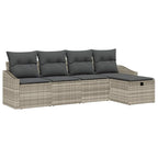 Sofa Set mit Kissen 6 pcs Poly-Rattan