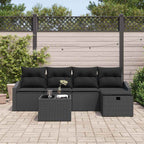 Sofa Set mit Kissen 6 pcs Poly-Rattan