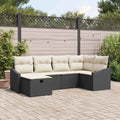 Sofa Set mit Kissen 7 pcs Poly-Rattan