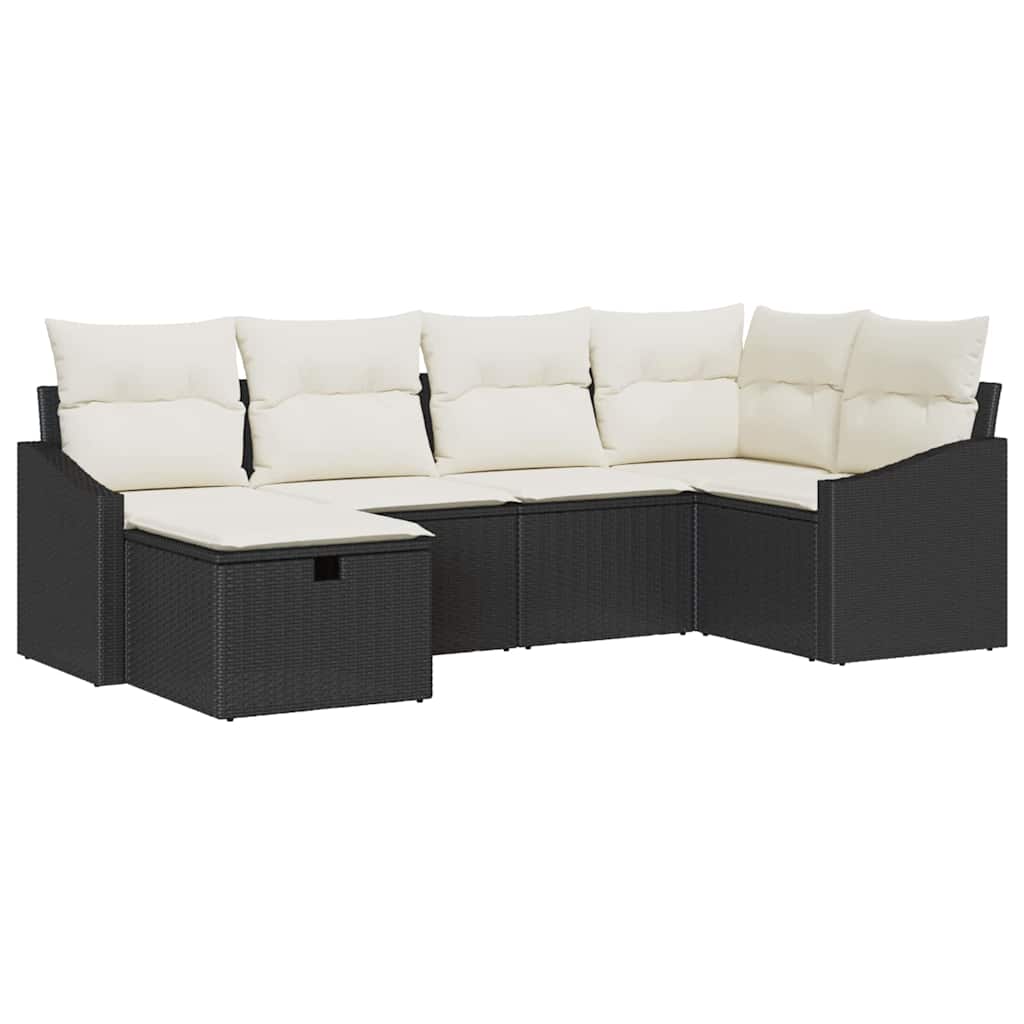 Sofa Set mit Kissen 7 pcs Poly-Rattan