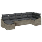 Sofa Set mit Kissen 8 pcs Poly-Rattan