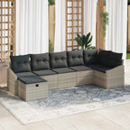 Sofa Set mit Kissen 8 pcs Poly-Rattan