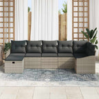 Sofa Set mit Kissen 8 pcs Poly-Rattan