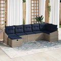 Sofa Set mit Kissen 4 pcs Poly-Rattan