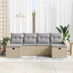 Sofa Set mit Kissen 6 pcs Poly-Rattan