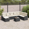 Sofa Set mit Kissen 8 pcs Poly-Rattan