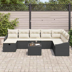 Sofa Set mit Kissen 8 pcs Poly-Rattan