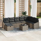 Sofa Set mit Kissen 8 pcs Poly-Rattan