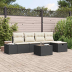 Sofa Set mit Kissen 6 pcs Poly-Rattan