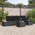 Sofa Set mit Kissen 5 pcs Poly-Rattan