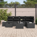 Sofa Set mit Kissen 6 pcs Poly-Rattan