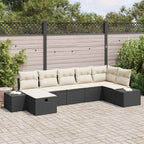 Sofa Set mit Kissen 8 pcs Poly-Rattan