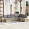 Garten-Sofa-Set 8 pcs Beige 55 x 62 x 69 cm Poly Rattan