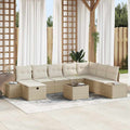 Garten-Sofa-Set 9 pcs Beige 55 x 62 x 69 cm Poly Rattan