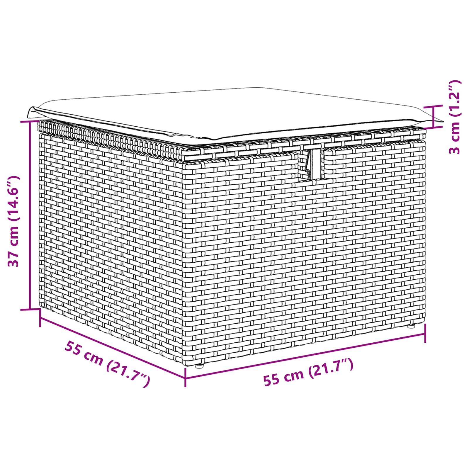 Gartensofa-set mit Kissen mit Speicher 6 pcs Grau Poly Rattan