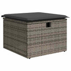 Garten-Sofa-Set 9 pcs Grau Poly-Rattan