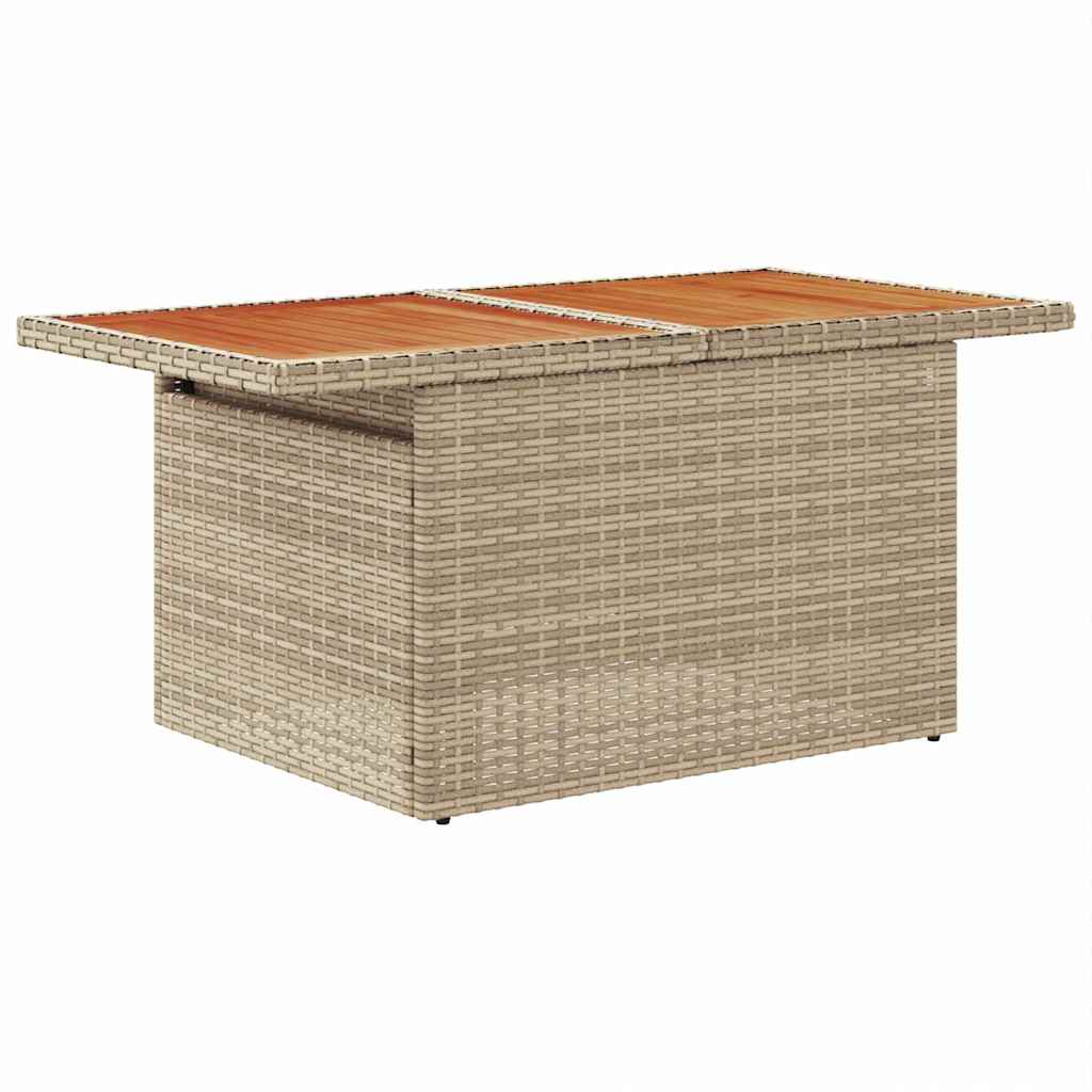 Garten-Sofa-Set 6 pcs Beige Poly-Rattan