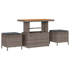 Garten-Sofa-Set 8 pcs Grau Poly-Rattan