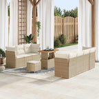Gartensofa-set 10 pcs Beige Poly-Rattan
