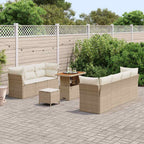 Gartensofa-set 10 pcs Beige Poly-Rattan