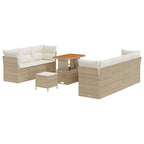 Gartensofa-set 10 pcs Beige Poly-Rattan