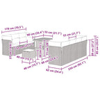 Gartensofa-set 10 pcs Grau Poly-Rattan