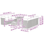 Gartensofa-set 11 pcs Grau Poly-Rattan