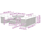 Gartensofa-set 11 pcs Grau Poly-Rattan