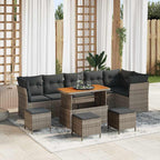 Gartensofa-set 10 pcs Grau Poly-Rattan