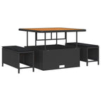 Gartensofa-set 12 pcs Schwarz Poly-Rattan