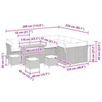Gartensofa-set 13 pcs Beige Poly-Rattan