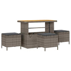 Gartensofa-set 13 pcs Grau Poly-Rattan