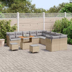 Gartensofa-set 13 pcs Beige Poly-Rattan