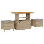 Garten-Sofa-Set 10 pcs Beige Poly-Rattan