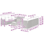 Gartensofa-set 11 pcs Grau Poly-Rattan