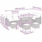 Gartensofa-set 10 pcs Grau Poly-Rattan