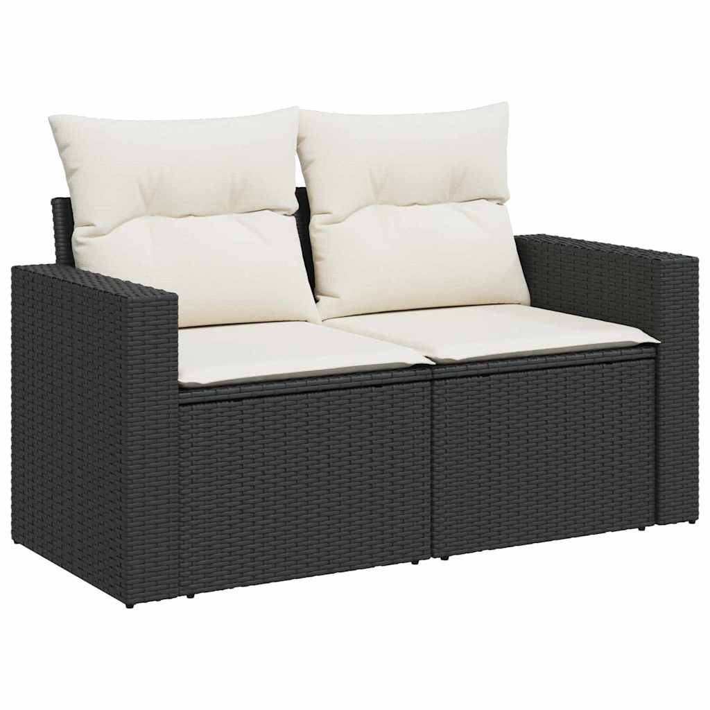 Gartensofa-set 13 pcs Schwarz Poly-Rattan