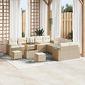 Gartensofa-set 13 pcs Beige Poly-Rattan