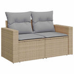Gartensofa-set 13 pcs Beige Poly-Rattan