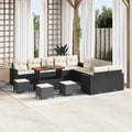 Gartensofa-set 14 pcs Schwarz Poly-Rattan