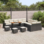 Gartensofa-set 14 pcs Schwarz Poly-Rattan