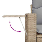 Garten-Sofa-Set 10 pcs Beige Poly-Rattan
